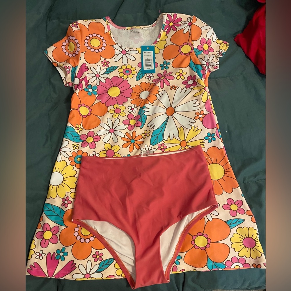 NWT Calypsa 70s swim tunic & bottoms